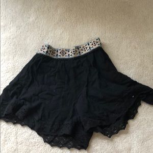 Free People High Waisted Flare Shorts